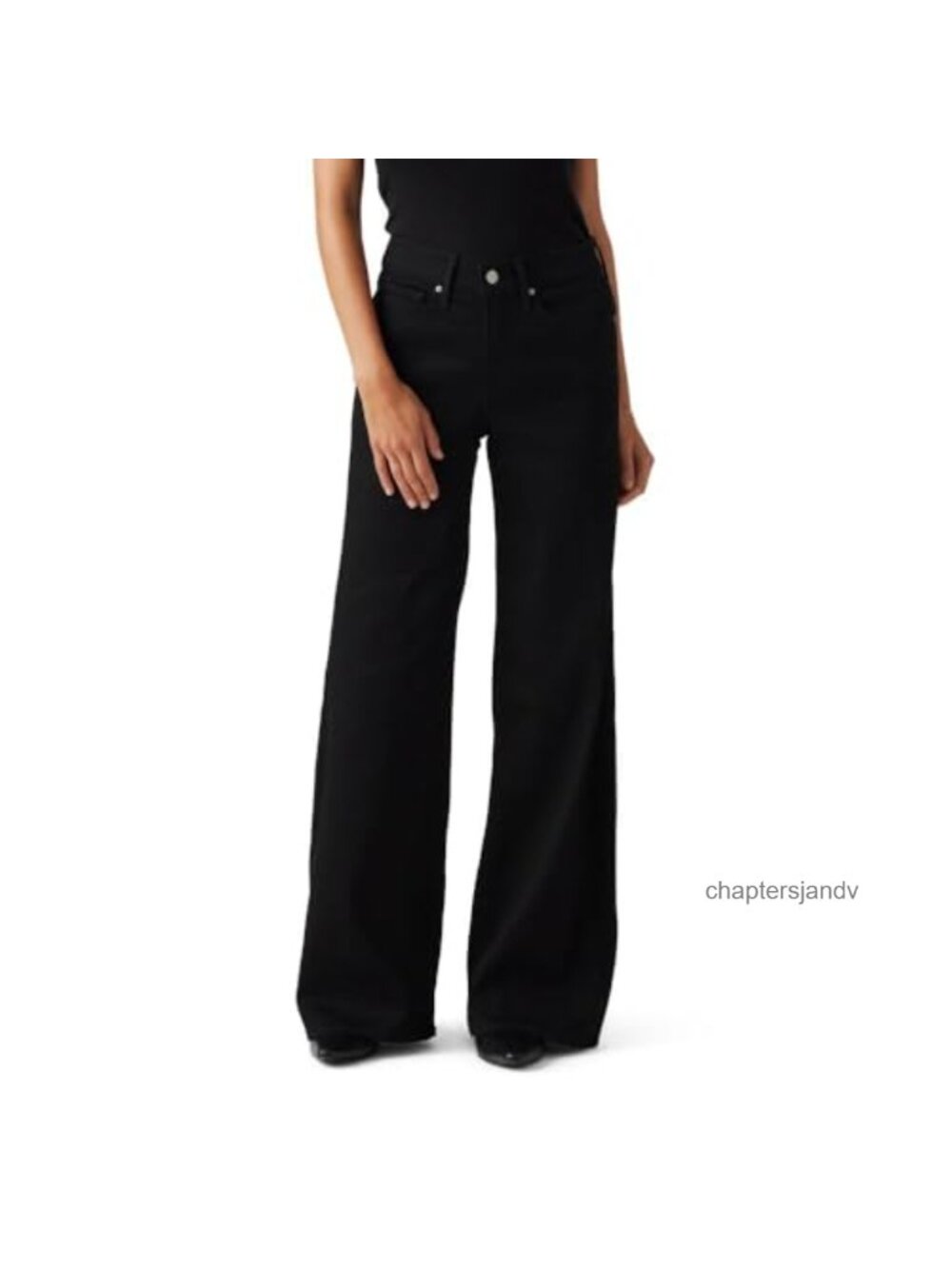 Mid Rise Wide Leg Shaping Jeans Comfortable Stretch